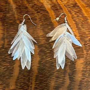 White Dangle Earrings